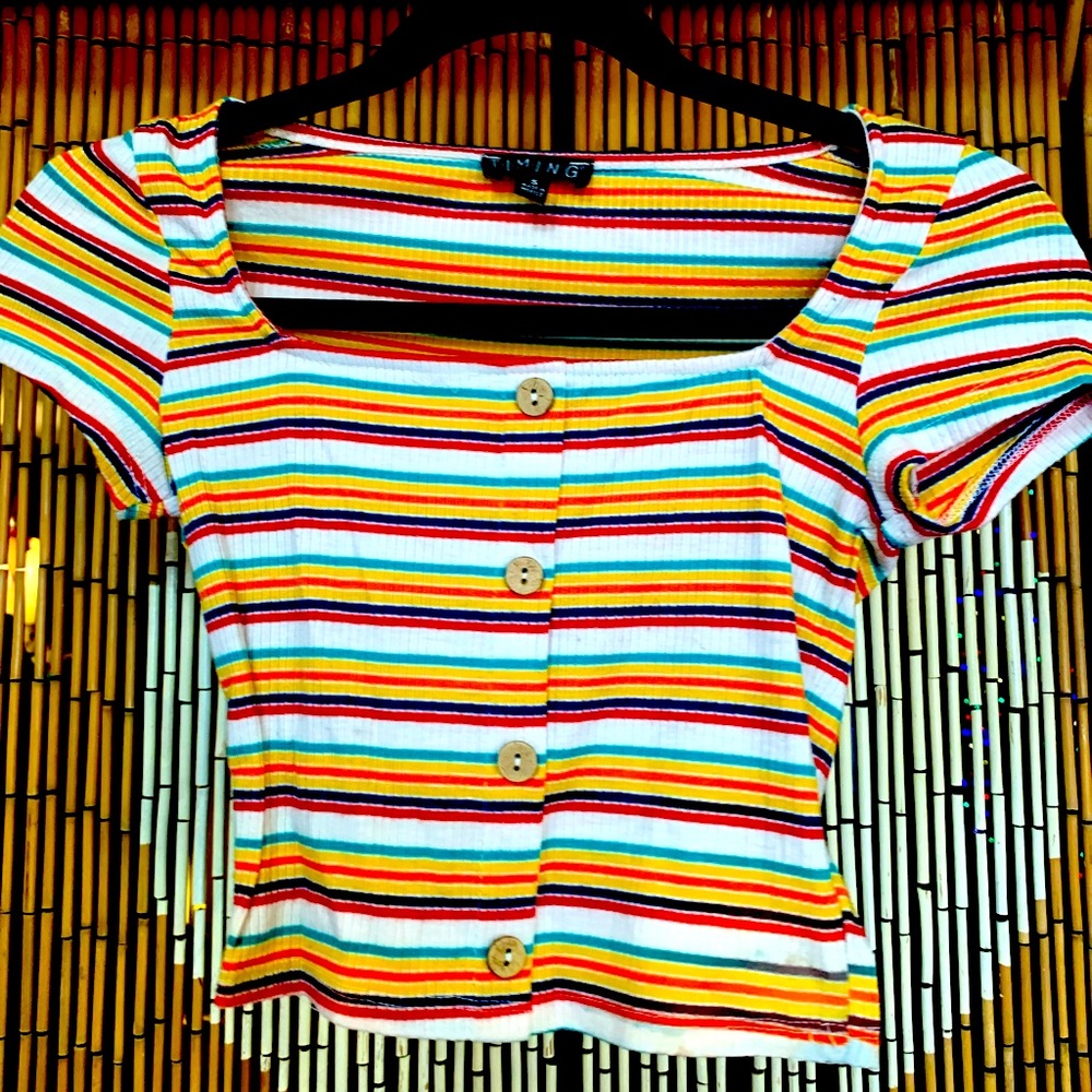 Rainbow crop top